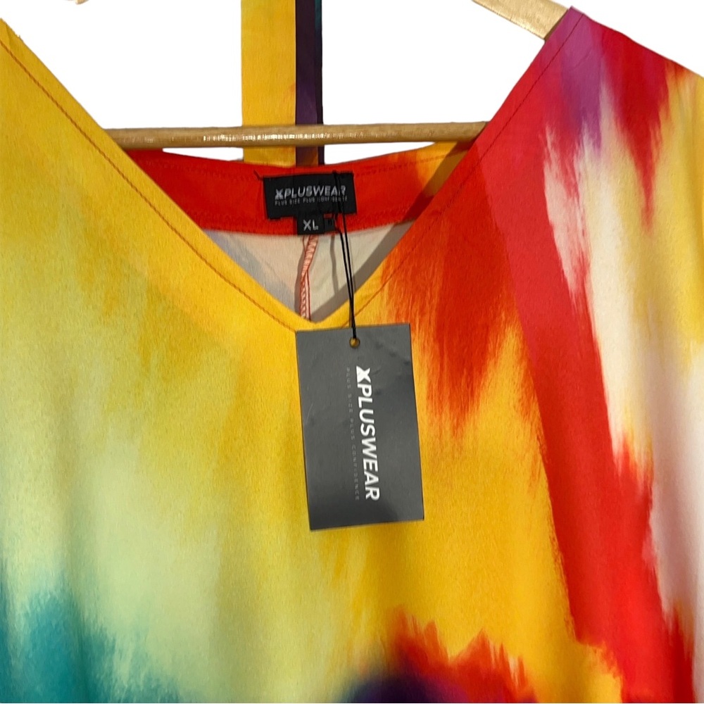 NWT XPlus Wear Womens Rainbow Kaftan Pride LGBTQIA - Picture 3 of 4